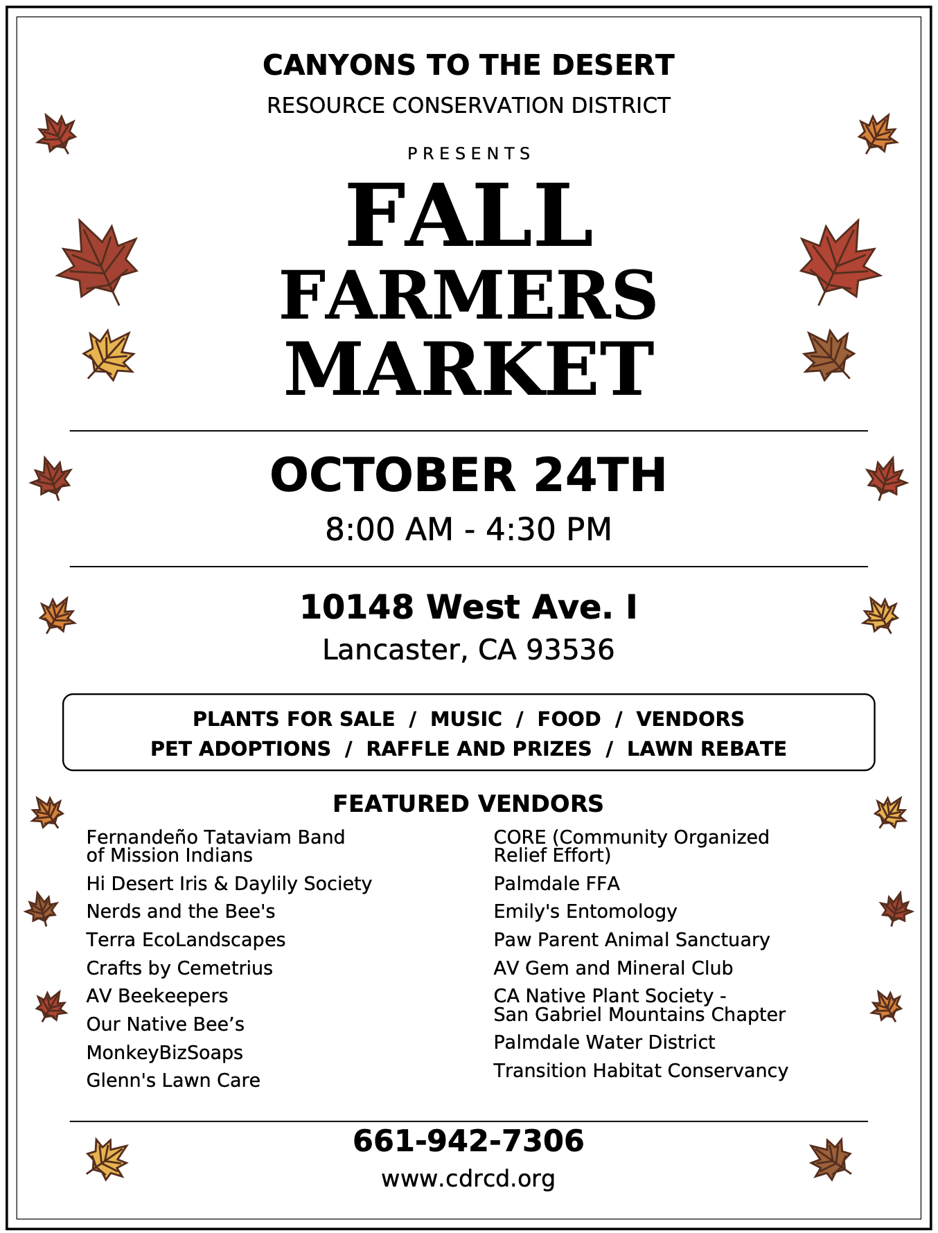 CDRCD Fall FM Plant Sale 2026